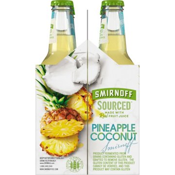 Smirnoff Sourced Pineapple Coconut, 11.2 fl oz