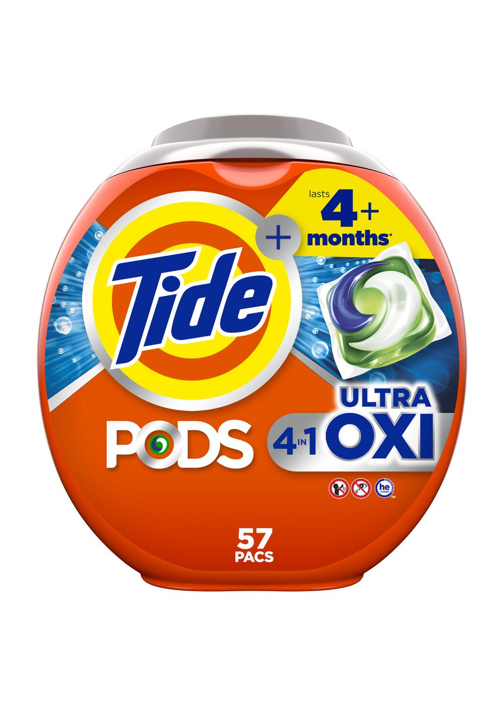 Tide PODS Ultra Oxi HE Laundry Detergent Pacs; image 8 of 9