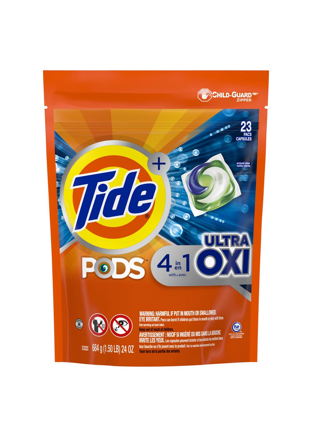 Tide PODS Ultra OXI Laundry HE Detergent Pacs; image 5 of 8