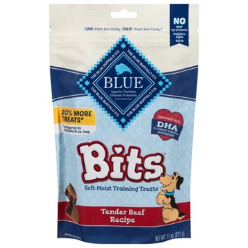 Blue Buffalo Bits Tender Beef Recipe Dog Treats Value Size, 11 oz