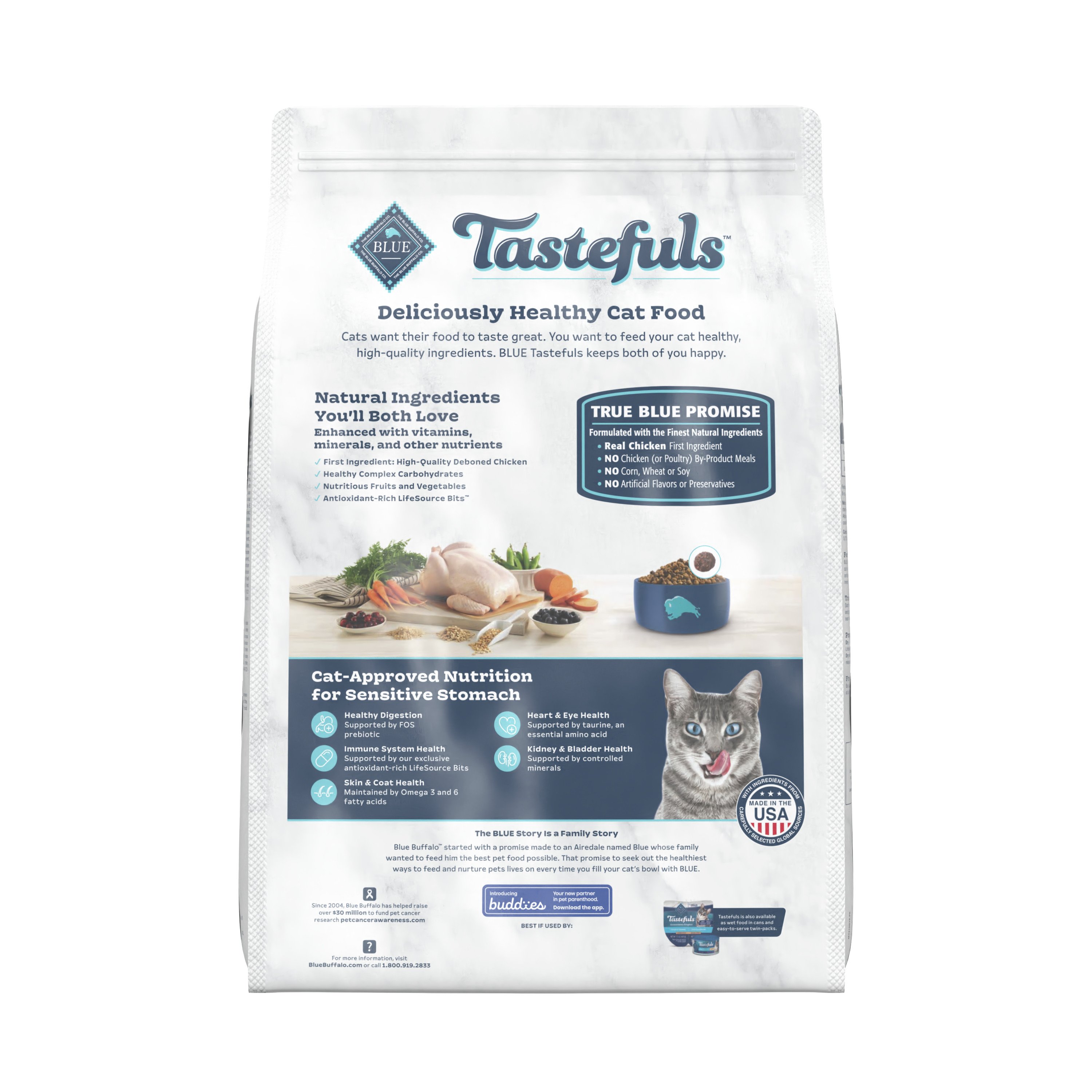 Blue Buffalo Tastefuls Sensitive Stomach Natural Adult Dry Cat