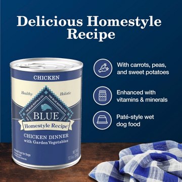 Blue Buffalo Homestyle Recipe Chicken Dinner with Garden Vegetables Wet Dog Food, 12.5 oz