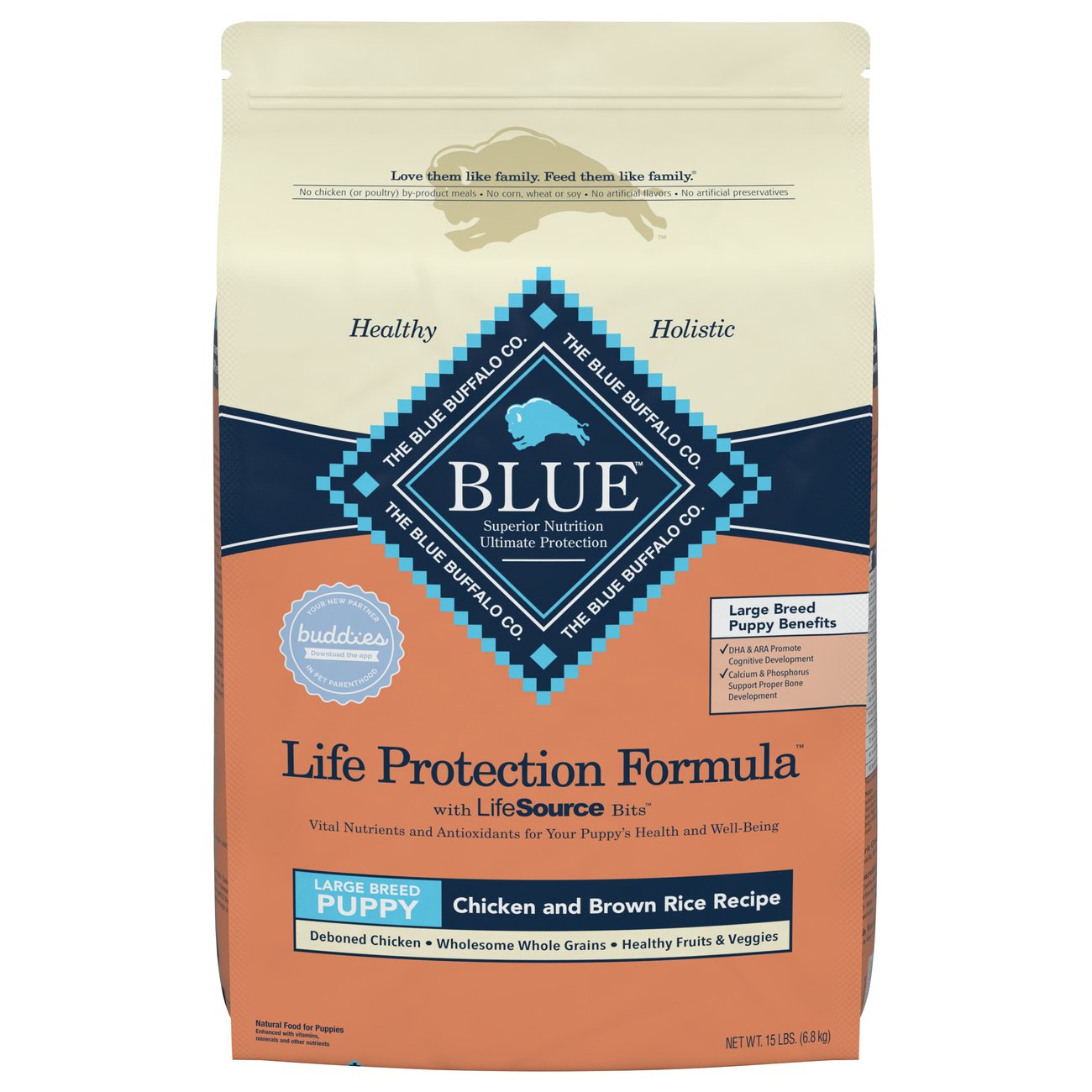 Blue Buffalo Life Protection Formula Large Breed Dry Puppy Food Chicken Brown Rice Shop Food at H E B