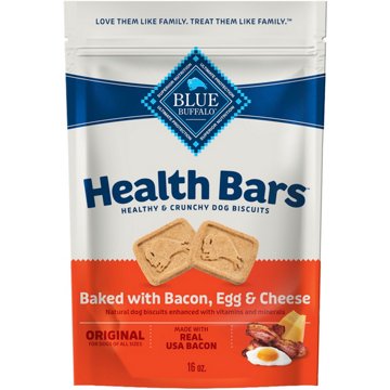 Blue Buffalo Health Bars Crunchy Dog Biscuits - Bacon Egg & Cheese, 16 oz