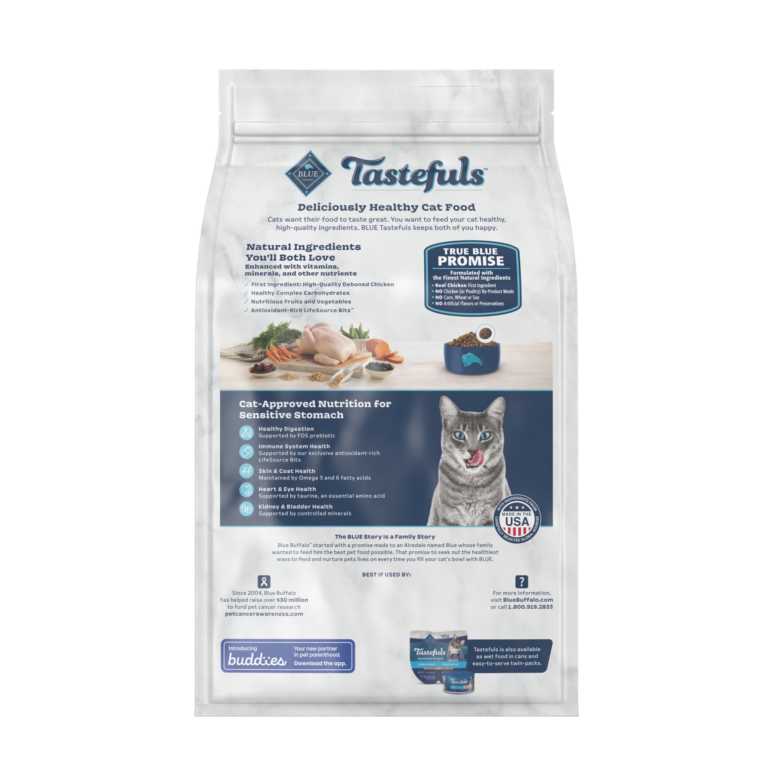 Blue Buffalo Tastefuls Sensitive Stomach Natural Adult Dry Cat