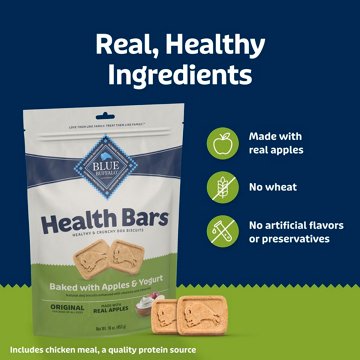 Blue Buffalo Health Bars Crunchy Dog Biscuits - Apples & Yogurt, 16 lb