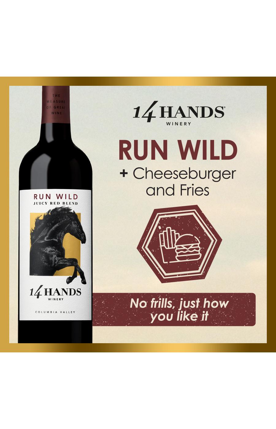 14 Hands Run Wild Juicy Red Blend; image 4 of 5