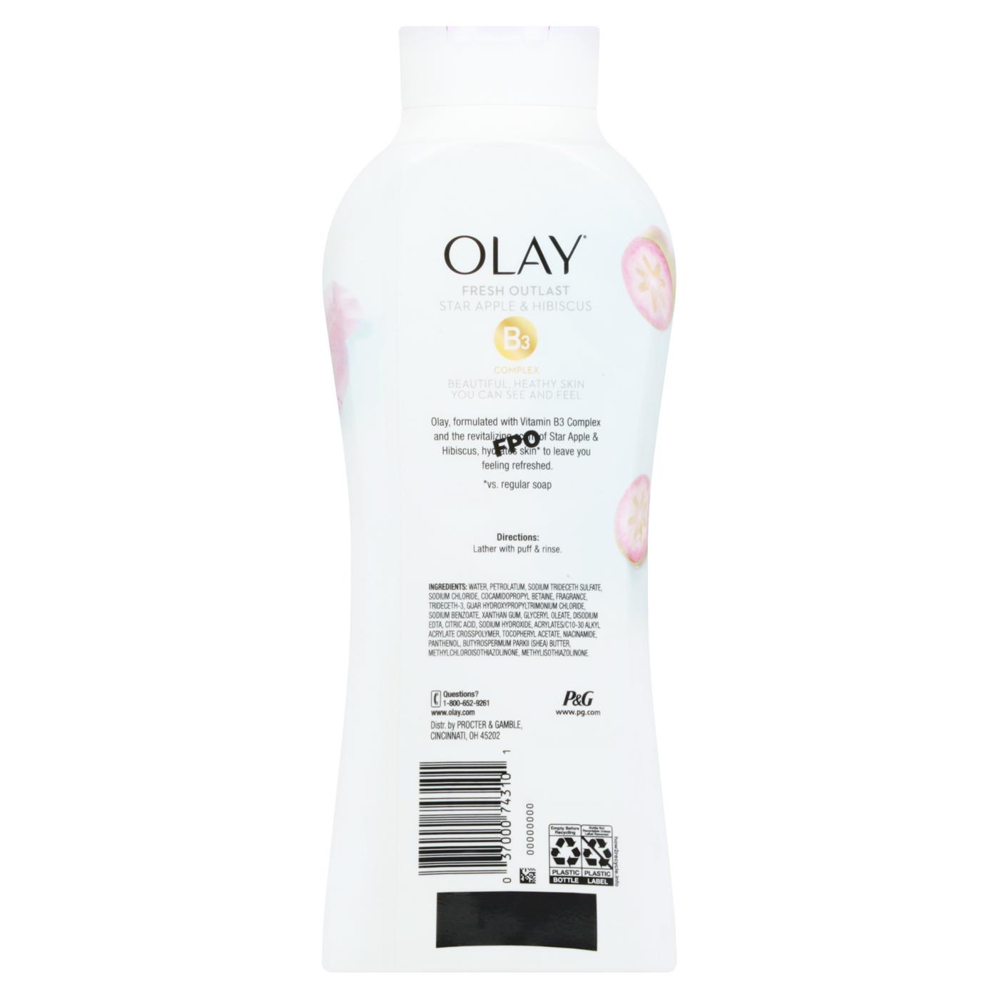 Olay Fresh Outlast Star Apple & Hibiscus Body Wash; image 2 of 2