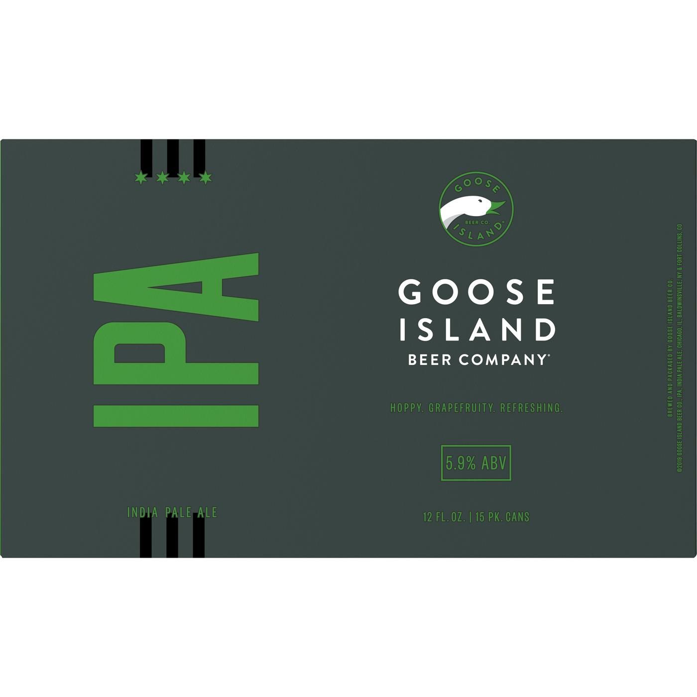 Goose Island IPA Beer 12 oz Cans; image 2 of 2