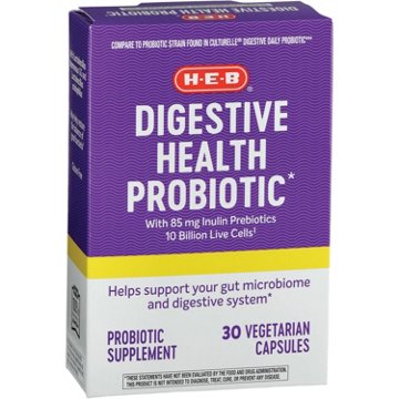 H-E-B Digestive Health Probiotic, 30 ct
