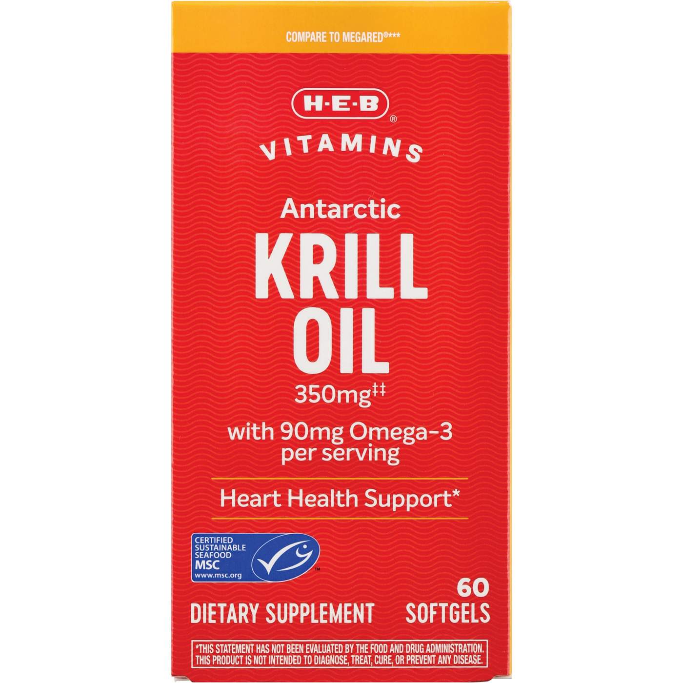 H-E-B Vitamins Antarctic Krill Oil Softgels - 350 mg; image 2 of 2