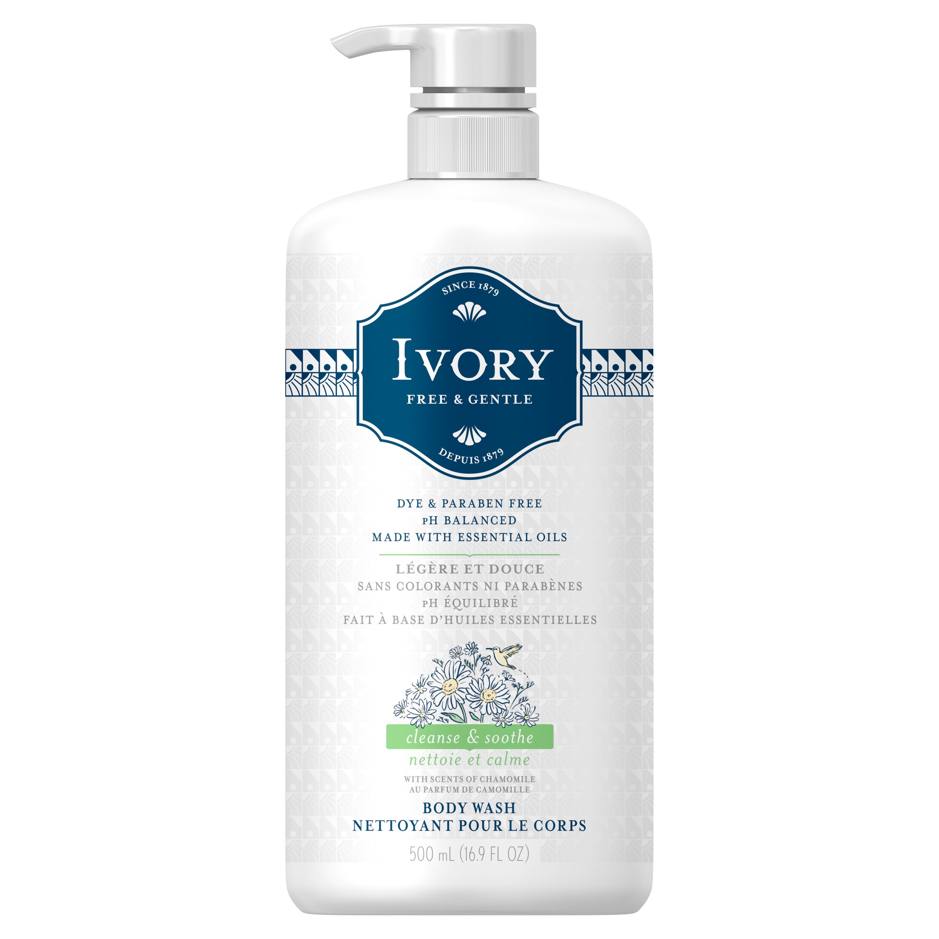 Ivory Free & Gentle Cleanse & Soothe Body Wash with Chamomile Scent