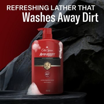 Old Spice Red Collection Body Wash for Men, Swagger Scent, Shower Fresh, 33.4oz