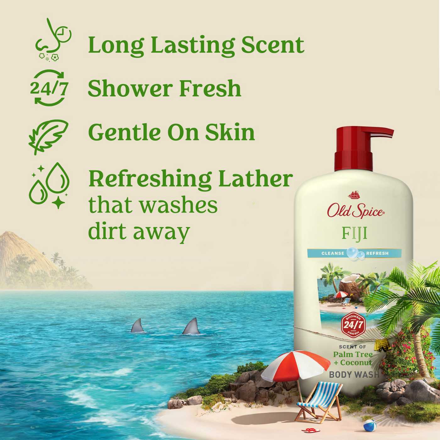 Old Spice Body Wash - Fiji Scent; image 3 of 10