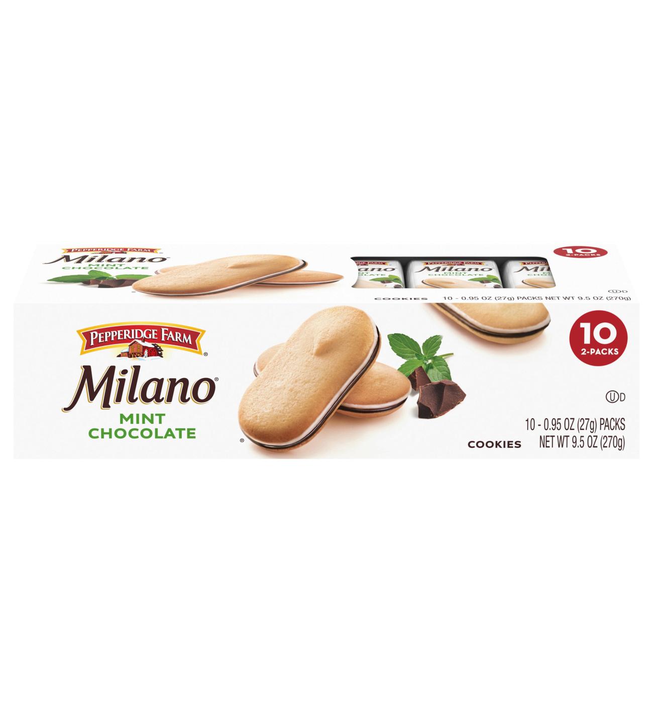 Pepperidge Farm Milano Mint Chocolate Cookies; image 2 of 2