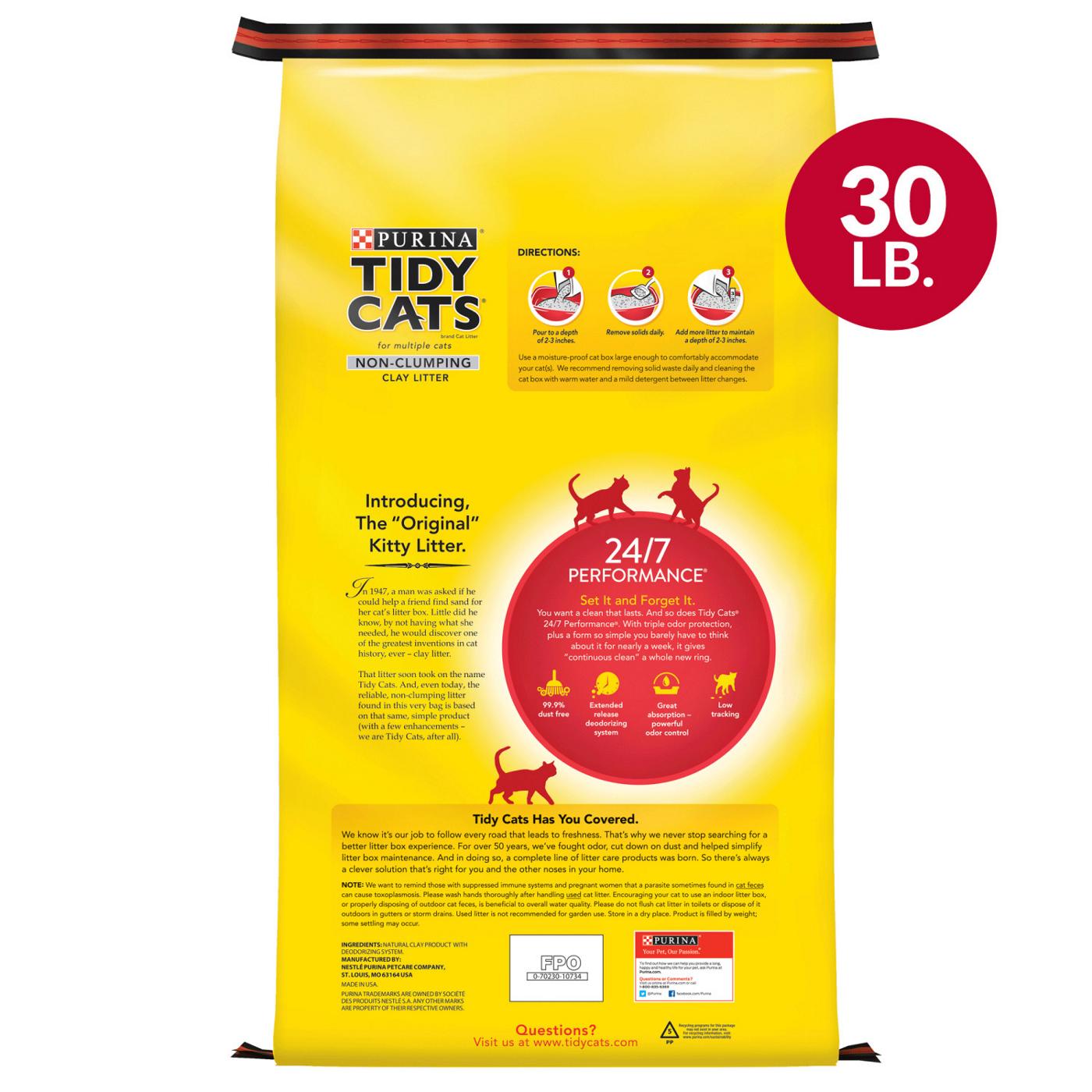 Tidy Cats Purina Tidy Cats Non Clumping Cat Litter, 24/7 Performance Multi Cat Litter; image 3 of 4