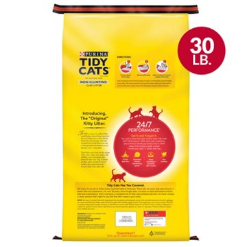 Tidy Cats Purina Non Clumping 24/7 Performance Multi Cat Litter Odor Control Formula, 30 lb