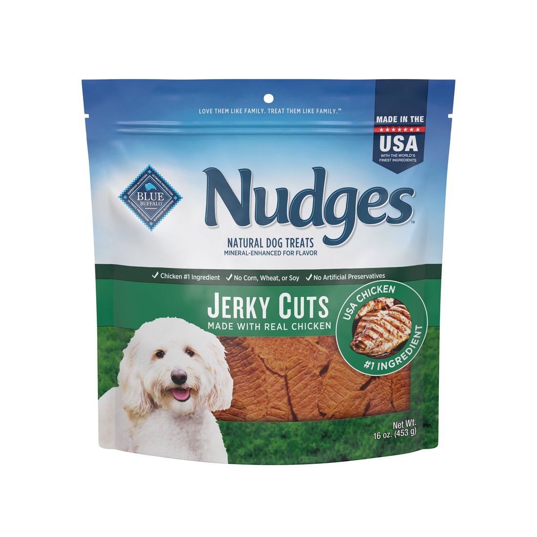 Blue Buffalo Nudges Chicken Jerky Cuts Natural Dog Treats Shop Jerky