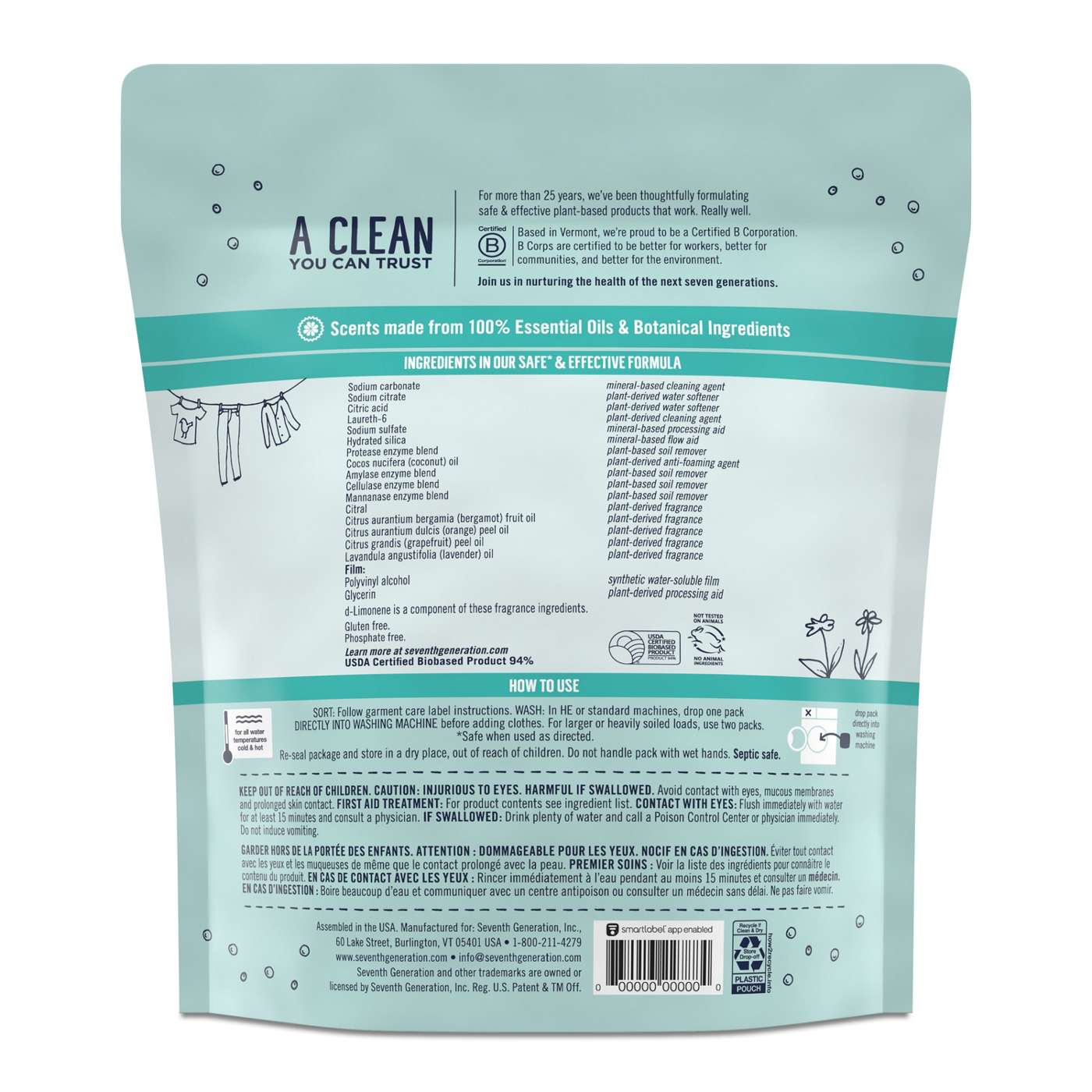 Seventh Generation Ultra Power Plus Laundry Detergent Packs Fresh Citrus Shop Detergent at HEB