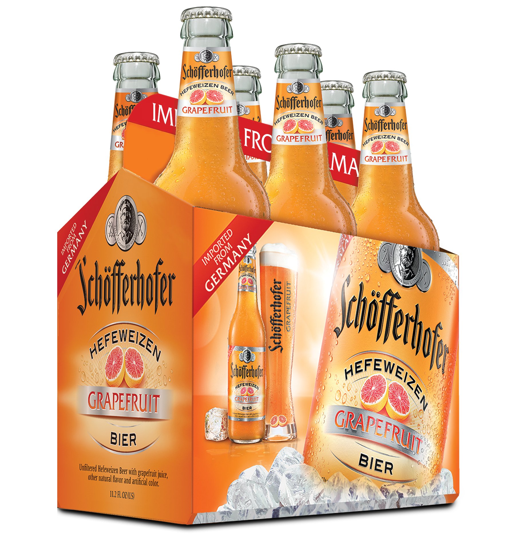 Schofferhofer Grapefruit Hefeweizen Bier Beer 11 2 Oz Bottles Shop Beer At H E B