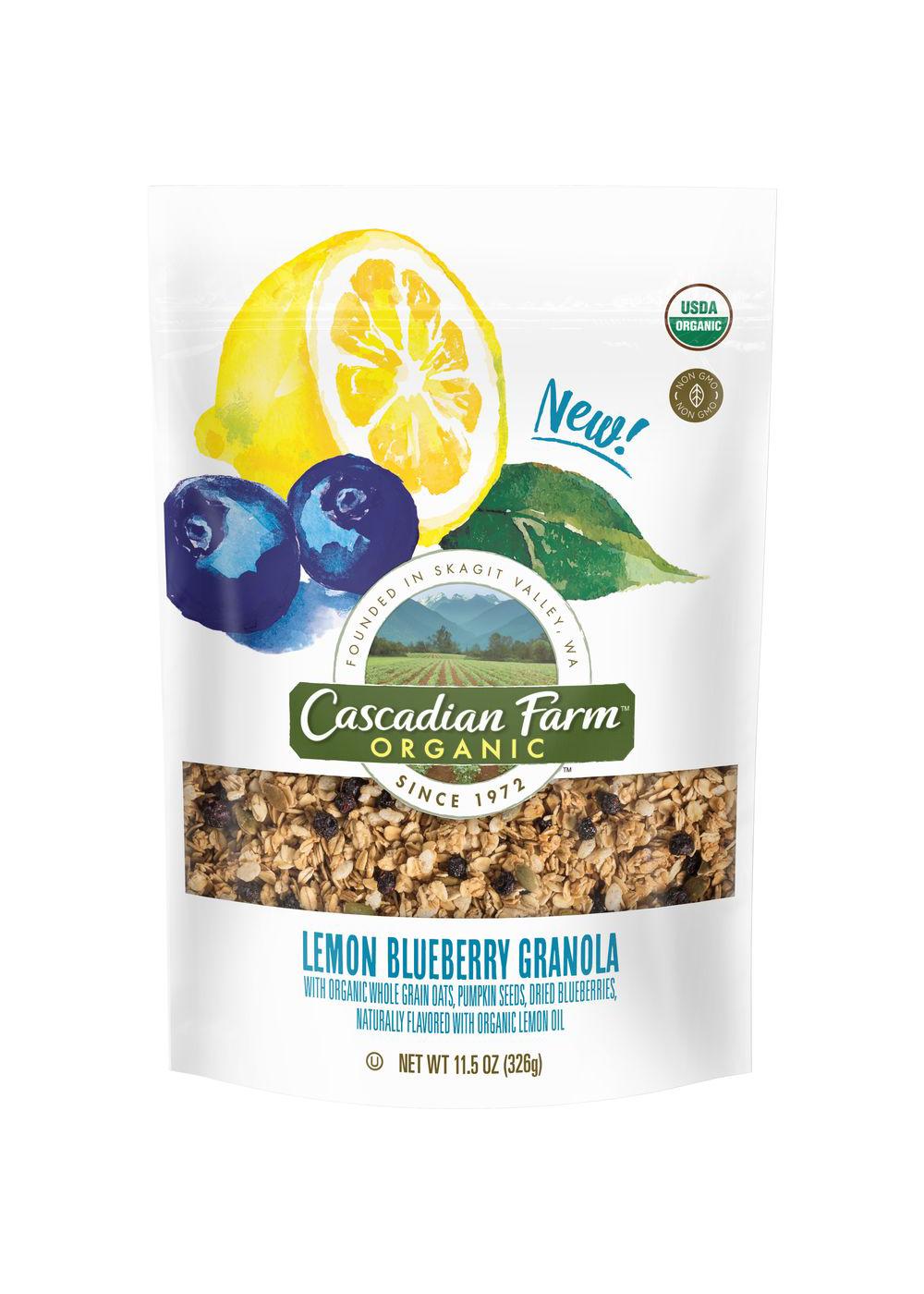 Cascadian Farm Organic Lemon Blueberry Granola; image 1 of 2