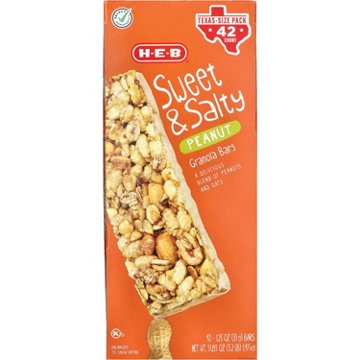H-E-B Sweet & Salty Peanut Granola Bars - Texas-Size Pack