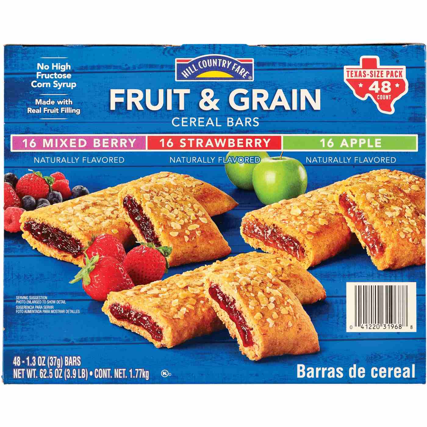 Hill Country Fare Fruit & Grain Cereal Bars Variety Pack - Texas-Size Pack; image 2 of 3