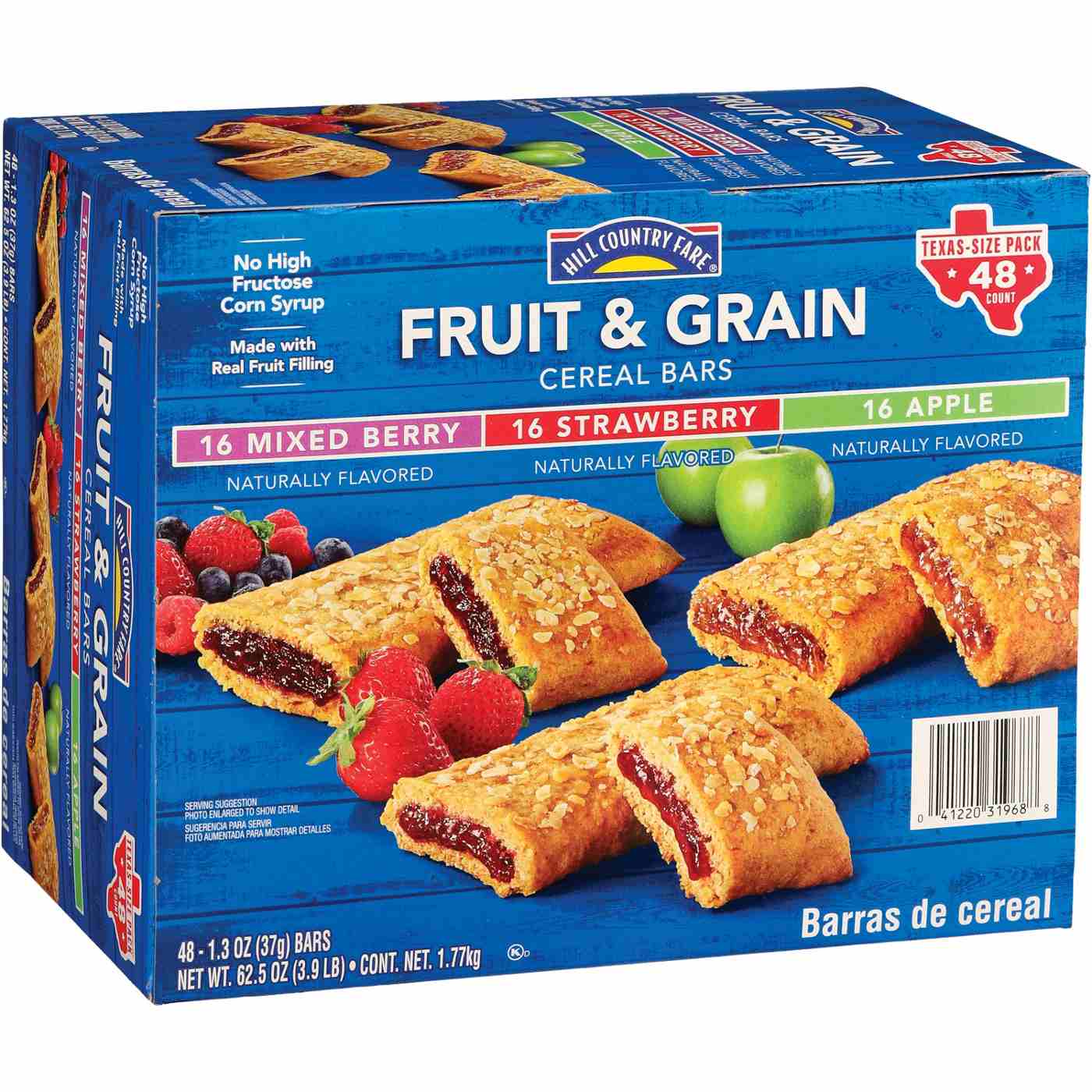 Hill Country Fare Fruit & Grain Cereal Bars Variety Pack - Texas-Size Pack; image 3 of 3