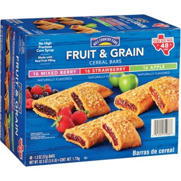 Hill Country Fare Fruit & Grain Cereal Bars Variety Pack - Texas-Size Pack, 48 ct