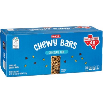 H-E-B Chocolate Chip Chewy Bars - Texas-Size Pack, 48 ct