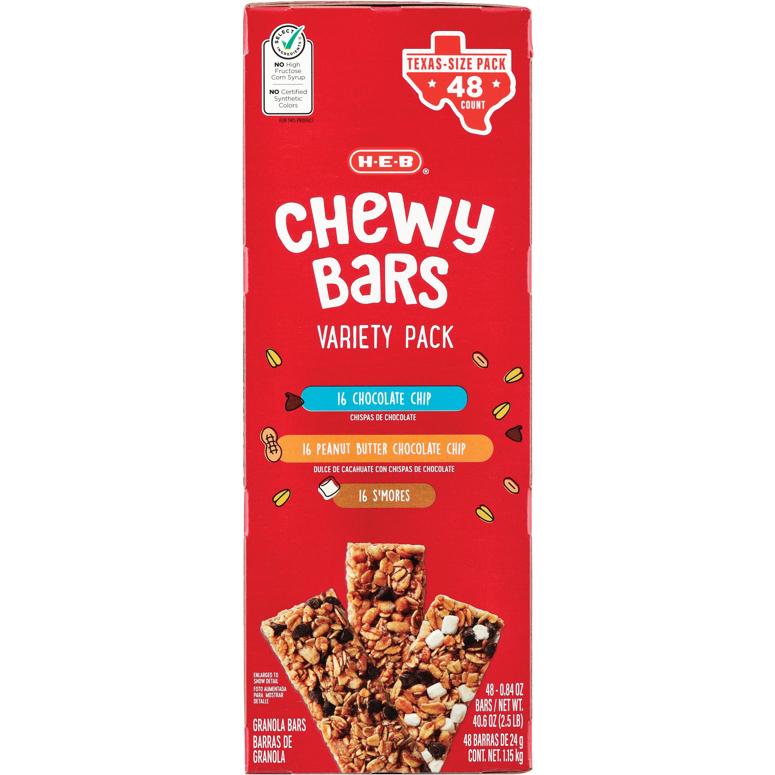 H-E-B Chewy Bars Variety Pack - Value Pack - Shop Granola & Snack Bars at  H-E-B