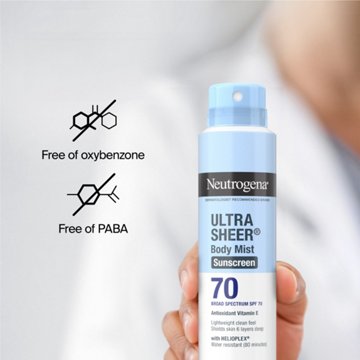 Neutrogena Ultra Sheer Body Mist Sunscreen Spray - SPF 70, 5 oz