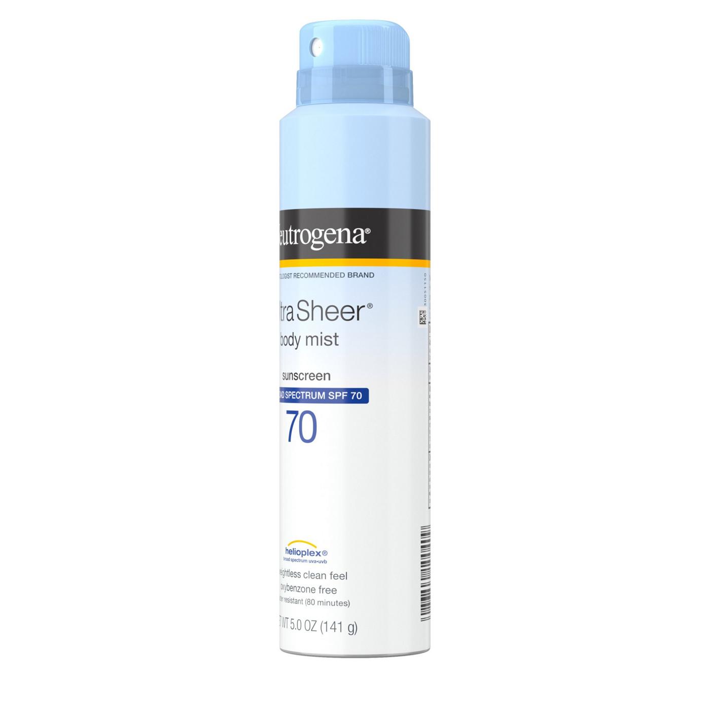 Neutrogena Ultra Sheer Body Mist Sunscreen - SPF 70; image 7 of 8