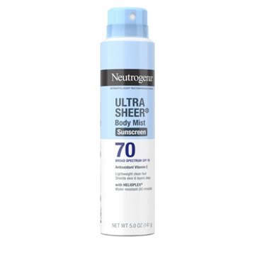 Neutrogena Ultra Sheer Body Mist Sunscreen Spray - SPF 70, 5 oz