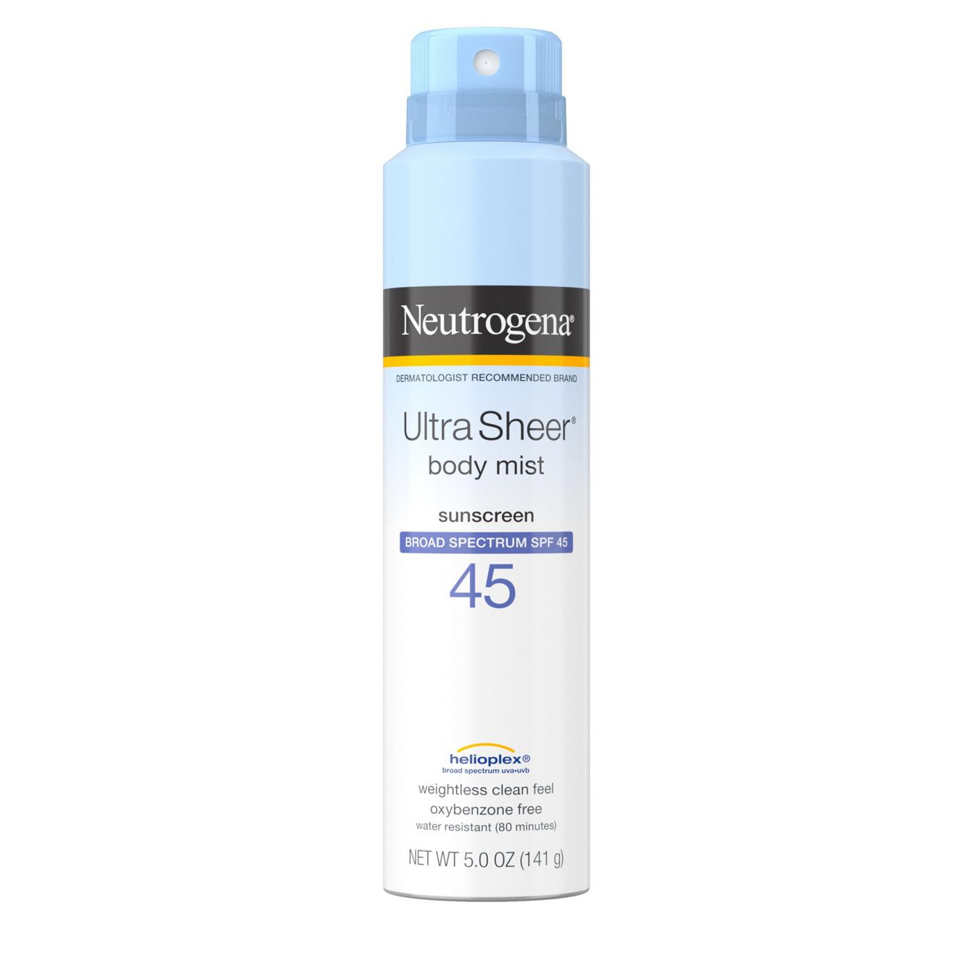 Neutrogena Ultra Sheer Body Mist Sunscreen - SPF 45; image 1 of 5