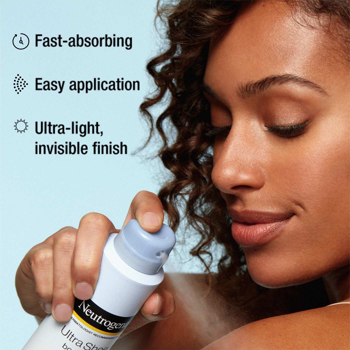 Neutrogena Ultra Sheer Body Mist Sunscreen - SPF 45; image 3 of 5