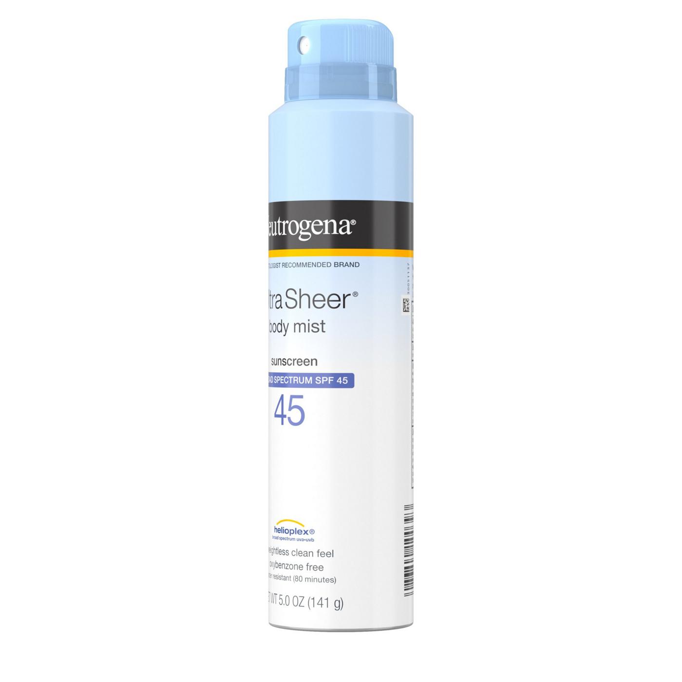 Neutrogena Ultra Sheer Body Mist Sunscreen - SPF 45; image 4 of 5