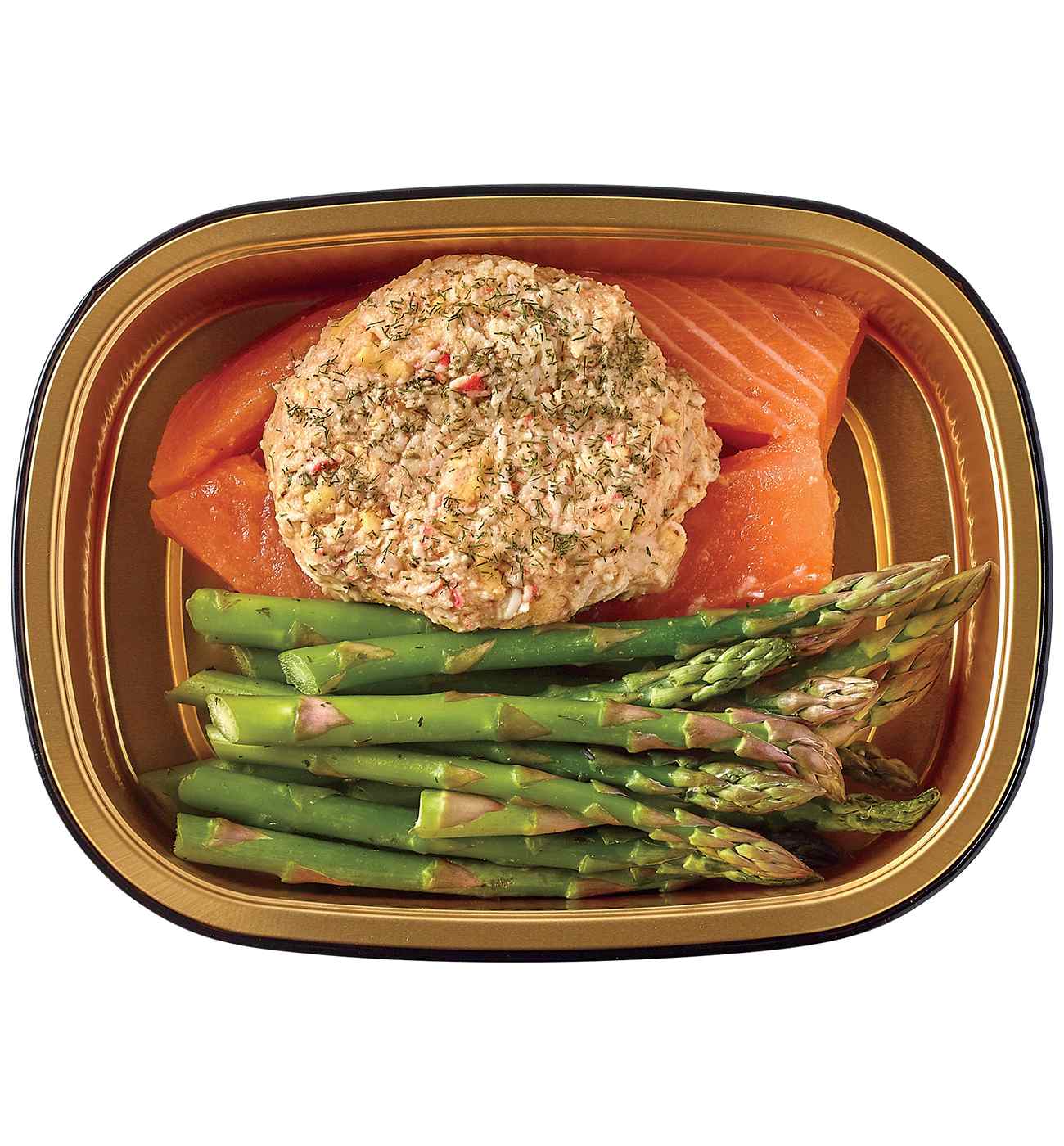 Meal Simple by H-E-B Crab-Stuffed Atlantic Salmon & Asparagus; image 2 of 2