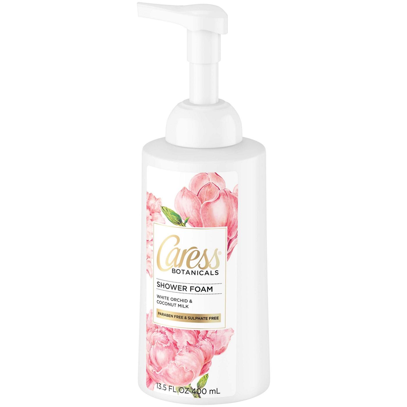 Caress Botanicals White Orchid and Coconut Oil Shower Foam; image 2 of 5