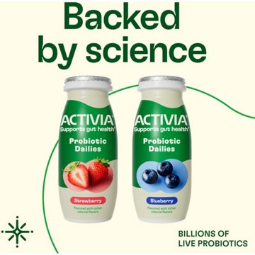 Activia Low Fat Probiotic Dailies Strawberry & Blueberry Yogurt Drink