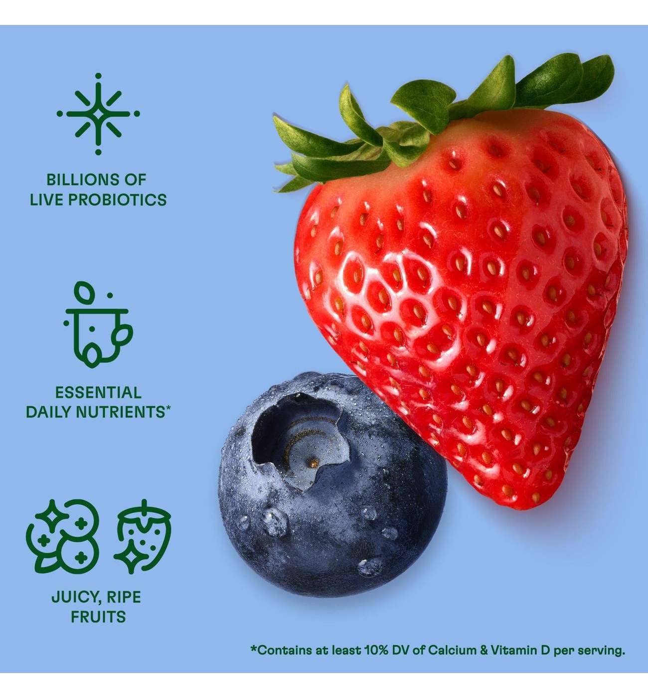 Activia Low Fat Probiotic Dailies Strawberry & Blueberry Yogurt Drink; image 5 of 10