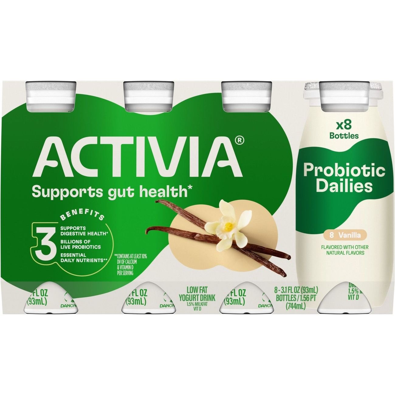Activia Probiotic Dailies LowFat 8 pk Yogurt Drinks Vanilla Shop
