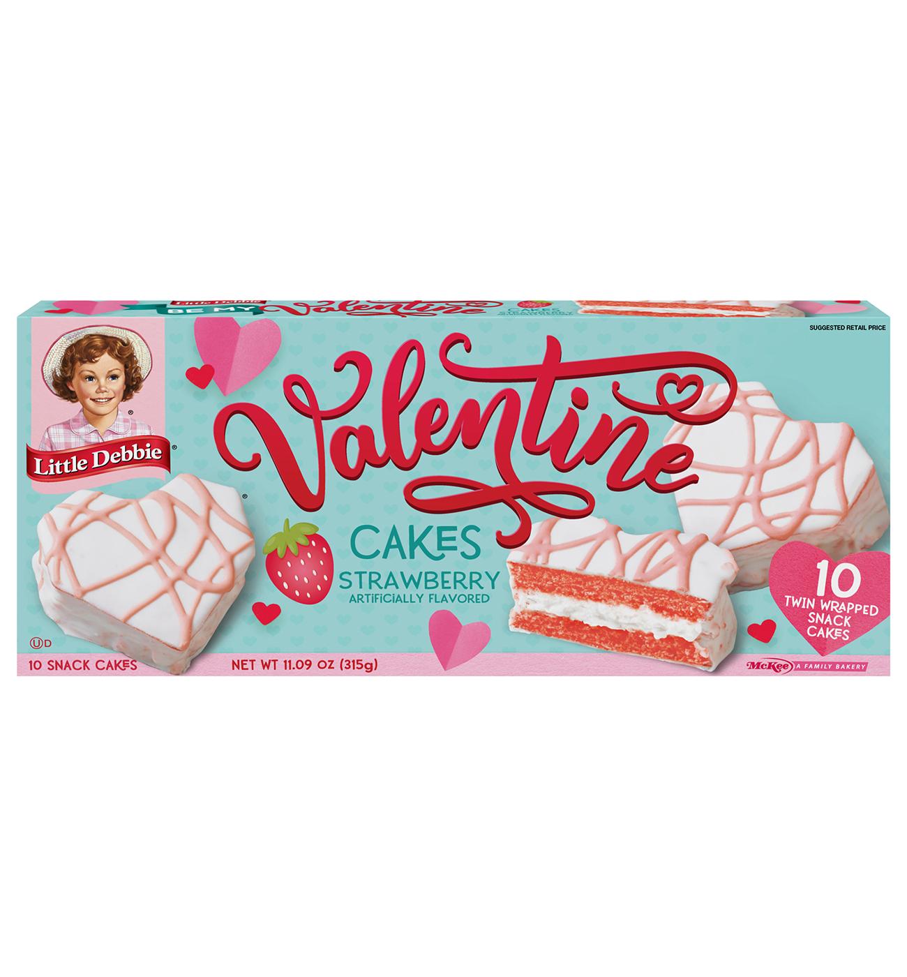 Little Debbie Strawberry Valentine Snack Cakes; image 1 of 4