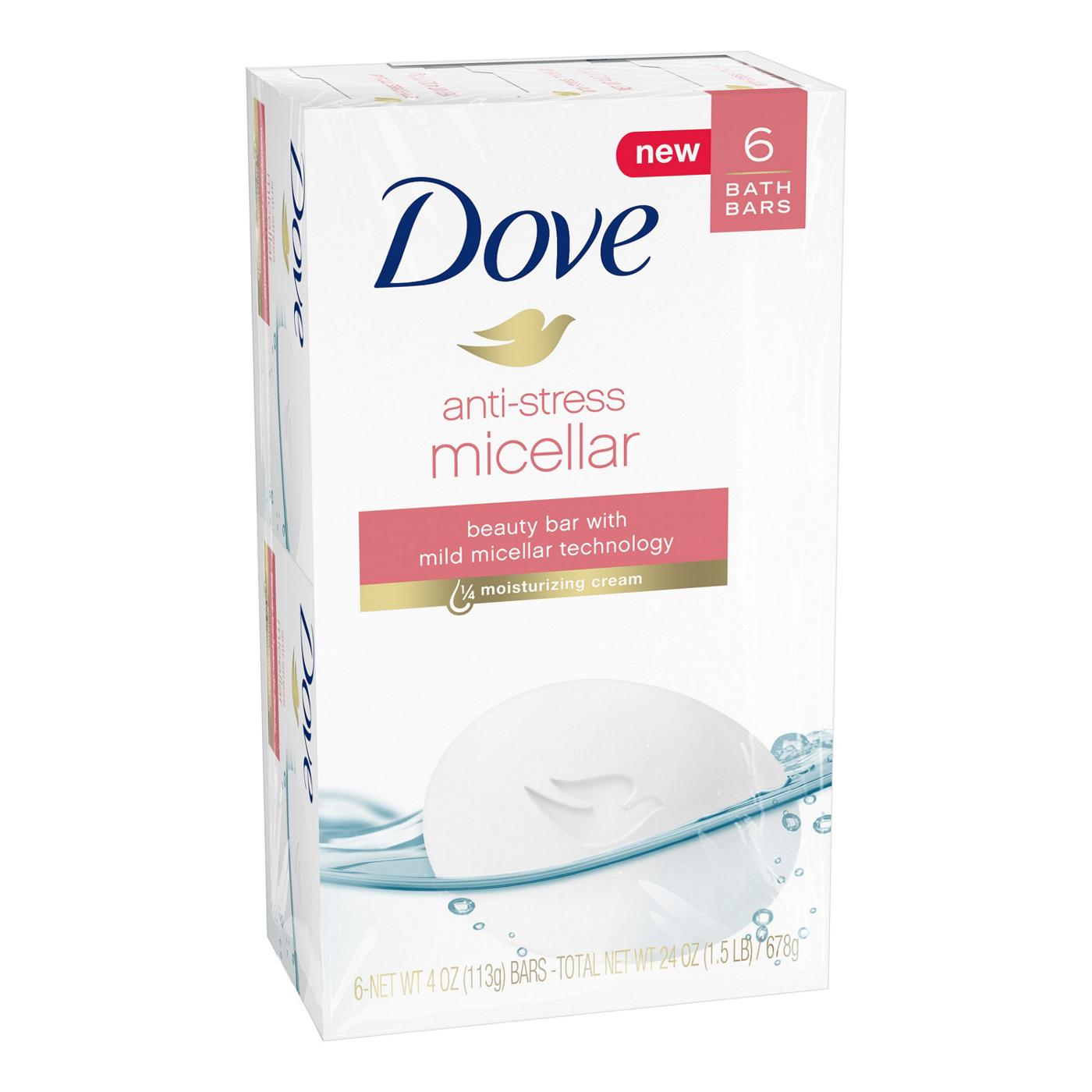 Dove Micellar Anti-Stress Beauty Bar  6 pk; image 2 of 3