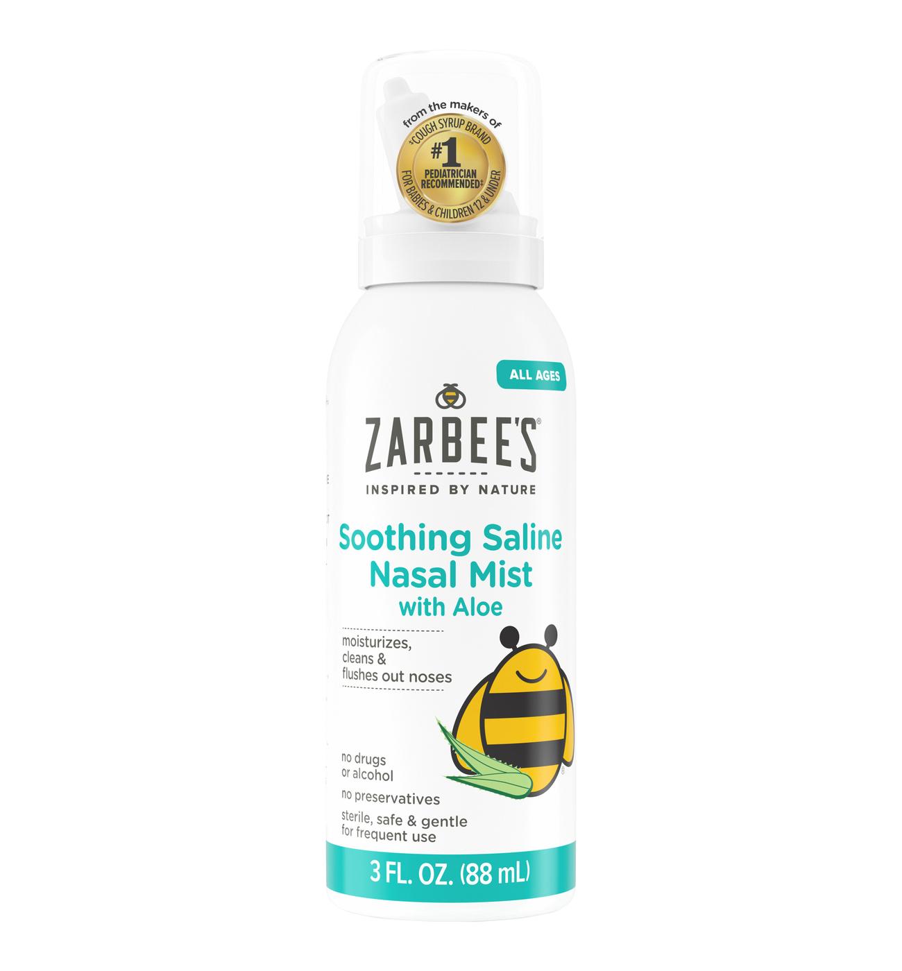 Zarbee's Soothing Saline Nasal Mist with Aloe; image 1 of 6