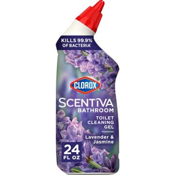Clorox Scentiva Bathroom Toilet Cleaning Gel - Lavender and Jasmine, 24 oz