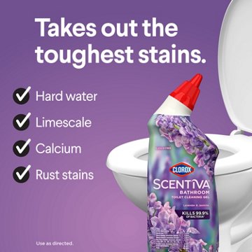 Clorox Scentiva Bathroom Toilet Cleaning Gel - Lavender and Jasmine, 24 oz