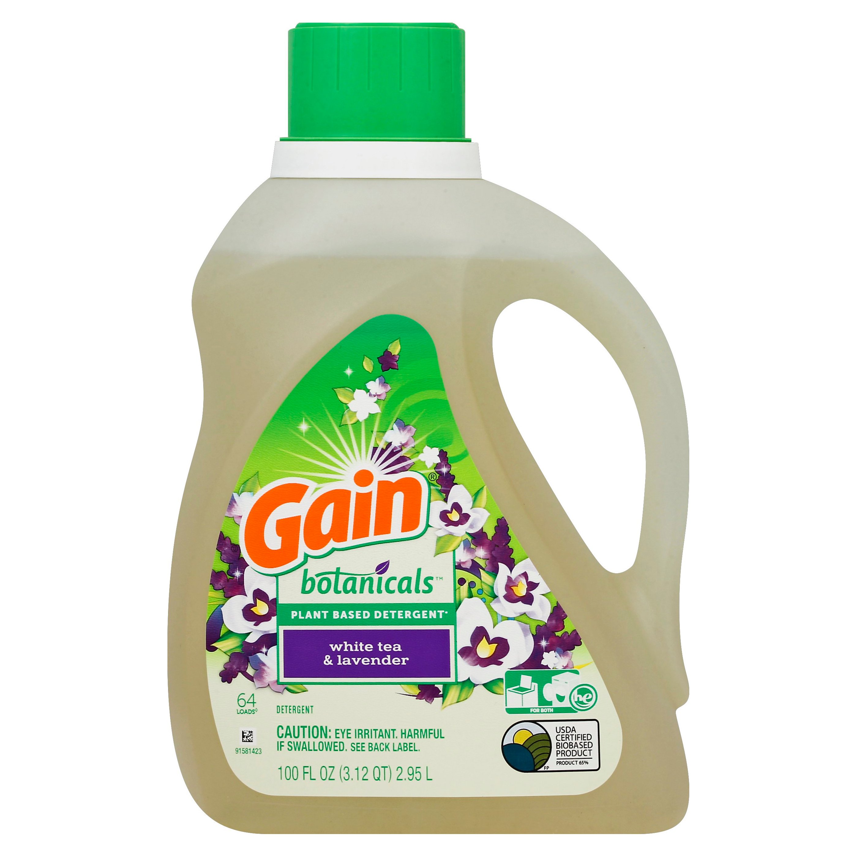 Gain Botanicals White Tea & Lavender HE Liquid Laundry Detergent 64