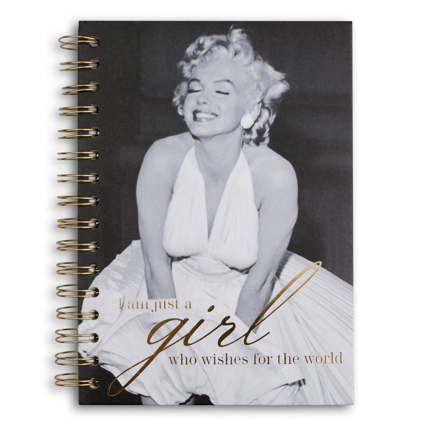 Marilyn Monroe Spiral Notebook Black/white; image 1 of 2
