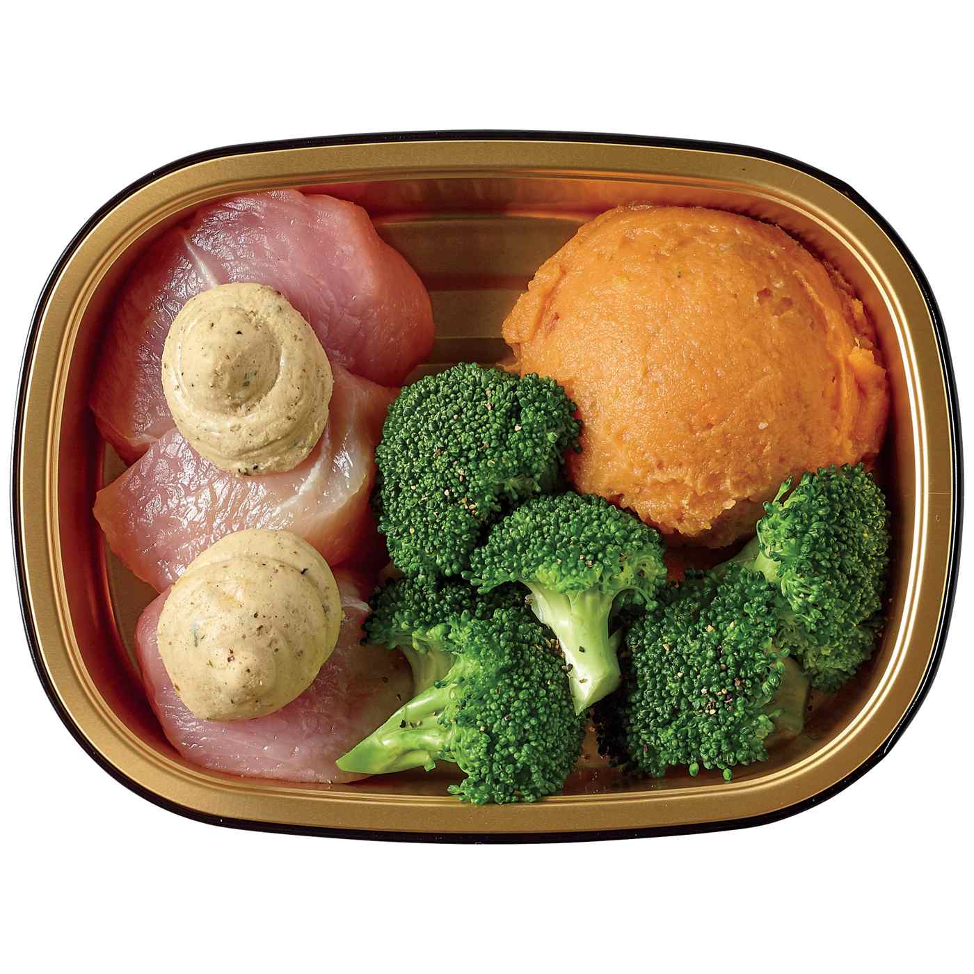 Meal Simple by H-E-B Turkey Medallions, Mashed Sweet Potatoes & Broccoli; image 3 of 4